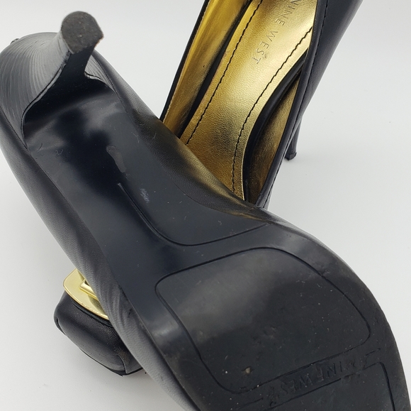 Nine West Square Toe Heels sz 8M - Picture 7 of 14